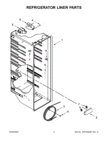 03 - Refrigerator Liner Parts parts for Whirlpool Refrigerator MSS25C4MGB06 from AppliancePartsPros.com