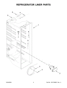 03 - Refrigerator Liner Parts parts for Whirlpool Refrigerator MSS25C4MGB07 from AppliancePartsPros.com