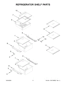 04 - Refrigerator Shelf Parts parts for Whirlpool Refrigerator MSS25C4MGB07 from AppliancePartsPros.com