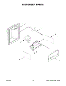 09 - Dispenser Parts parts for Whirlpool Refrigerator MSS25C4MGW06 from AppliancePartsPros.com