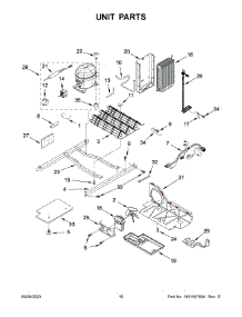 09 - Unit Parts parts for Whirlpool Refrigerator MSS25N4MKZ04 from AppliancePartsPros.com