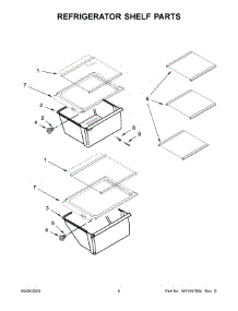 04 - Refrigerator Shelf Parts parts for Whirlpool Refrigerator MSS25N4MKZ04 from AppliancePartsPros.com