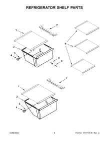 Refrigerator Shelf Parts parts for Whirlpool Refrigerator MSS25N4MKZ09 from AppliancePartsPros.com