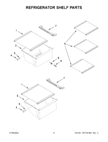 04 - Refrigerator Shelf Parts parts for Whirlpool Refrigerator MSS25N4MKZ10 from AppliancePartsPros.com