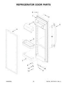 06 - Refrigerator Door Parts parts for Whirlpool Refrigerator MSS25N4MKZ11 from AppliancePartsPros.com