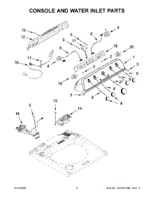 03 - Console And Water Inlet Parts parts for Whirlpool Washer MVW5035MW0 from AppliancePartsPros.com