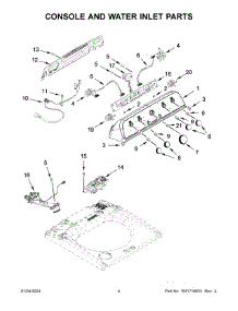Console And Water Inlet Parts parts for Whirlpool Washer MVW5430PBK0 from AppliancePartsPros.com
