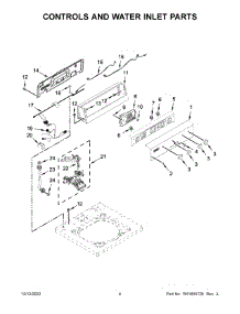 03 - Controls And Water Inlet Parts parts for Whirlpool Washer MVWP586GW0 from AppliancePartsPros.com
