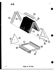 Ecqc A-"A" Coil (Ecqc36alm-A / P52801-21C) (Ecqc42alm-A / P52801-22C) (Ecqc36a0v-A / P54919-10C) (Ecqc42a0v-A / P54919-11C) (Ecqc24a0v-A / P55421-3C) (Ecqc28a0v-A / P55421-4C) parts for Whirlpool P5280121C from AppliancePartsPros.com