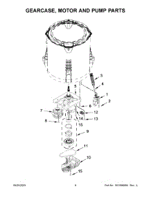 05 - Gearcase, Motor And Pump Parts parts for Whirlpool Washer RTW4519PW0 from AppliancePartsPros.com