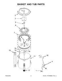 04 - Basket And Tub Parts parts for Whirlpool Washer RTW4519PW0 from AppliancePartsPros.com