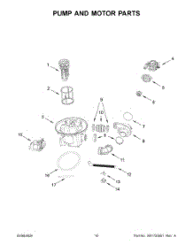06 - Pump And Motor Parts parts for Whirlpool Dishwasher UDPS5118PP0 from AppliancePartsPros.com