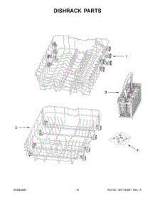 08 - Dishrack Parts parts for Whirlpool Dishwasher UDPS5118PP0 from AppliancePartsPros.com