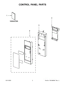02 - Control Panel Parts parts for Whirlpool Microwave UMV1160CS9 from AppliancePartsPros.com