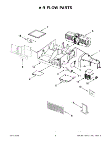 05 - Air Flow Parts parts for Whirlpool Microwave UMV1160CW7 from AppliancePartsPros.com