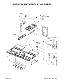 04 - Interior And Ventilation Parts parts for Whirlpool Microwave UMV1160CW7 from AppliancePartsPros.com