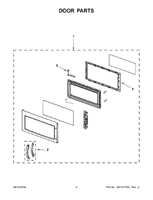 03 - Door Parts parts for Whirlpool Microwave UMV1160CW7 from AppliancePartsPros.com