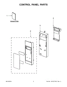 02 - Control Panel Parts parts for Whirlpool Microwave UMV1160CW7 from AppliancePartsPros.com