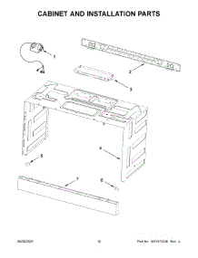 07 - Cabinet And Installation Parts parts for Whirlpool Microwave UMV1170LW00 from AppliancePartsPros.com