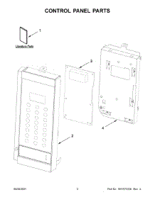 02 - Control Panel Parts parts for Whirlpool Microwave UMV1170LW00 from AppliancePartsPros.com