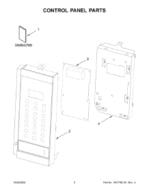 02 - Control Panel Parts parts for Whirlpool Microwave UMV1170LW02 from AppliancePartsPros.com