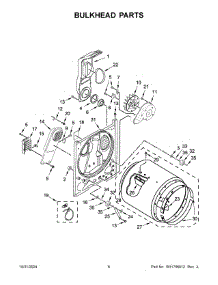 04 - Bulkhead Parts parts for Whirlpool Dryer VDEW6511RW0 from AppliancePartsPros.com