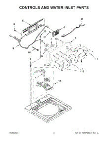 03 - Controls And Water Inlet Parts parts for Whirlpool Washer VWW3809RW0 from AppliancePartsPros.com
