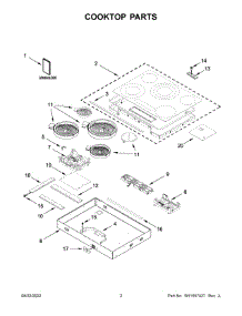 02 - Cooktop Parts parts for Whirlpool Cooktop WCE97US6KB00 from AppliancePartsPros.com