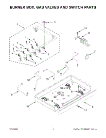 03 - Burner Box, Gas Valves And Switch Parts parts for Whirlpool Cooktop WCGK5036PS00 from AppliancePartsPros.com