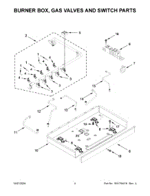 03 - Burner Box, Gas Valves And Switch Parts parts for Whirlpool Cooktop WCGK7530PS01 from AppliancePartsPros.com