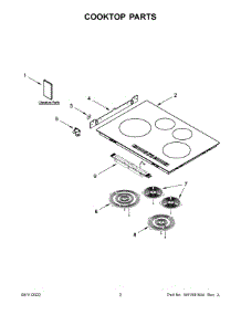 02 - Cooktop Parts parts for Whirlpool Range WCI55US0JB01 from AppliancePartsPros.com