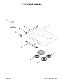 02 - Cooktop Parts parts for Whirlpool Range WCI55US4JB01 from AppliancePartsPros.com