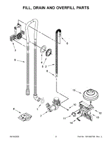 05 - Fill, Drain And Overfill Parts parts for Whirlpool Dishwasher WDF330PAHT4 from AppliancePartsPros.com