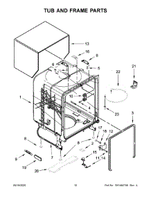 06 - Tub And Frame Parts parts for Whirlpool Dishwasher WDF330PAHT4 from AppliancePartsPros.com