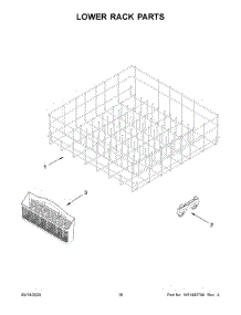 10 - Lower Rack Parts parts for Whirlpool Dishwasher WDF330PAHT4 from AppliancePartsPros.com