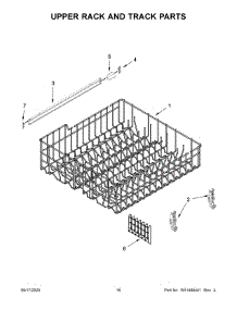 09 - Upper Rack And Track Parts parts for Whirlpool Dishwasher WDF331PAHS1 from AppliancePartsPros.com