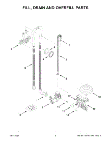 05 - Fill, Drain And Overfill Parts parts for Whirlpool Dishwasher WDF331PAMB0 from AppliancePartsPros.com