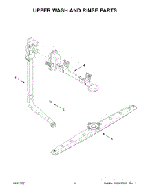 08 - Upper Wash And Rinse Parts parts for Whirlpool Dishwasher WDF331PAMB0 from AppliancePartsPros.com