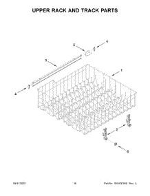 09 - Upper Rack And Track Parts parts for Whirlpool Dishwasher WDF331PAMS0 from AppliancePartsPros.com