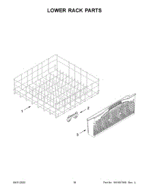 10 - Lower Rack Parts parts for Whirlpool Dishwasher WDF331PAMS0 from AppliancePartsPros.com