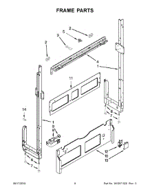 05 - Frame Parts parts for Whirlpool Dishwasher WDF518SAAM0 from AppliancePartsPros.com