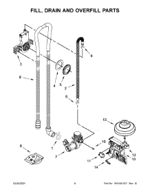 05 - Fill, Drain And Overfill Parts parts for Whirlpool Dishwasher WDF520PADM8 from AppliancePartsPros.com