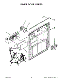 04 - Inner Door Parts parts for Whirlpool Dishwasher WDF520PADM8 from AppliancePartsPros.com