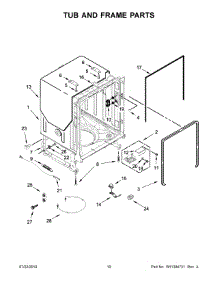 06 - Tub And Frame Parts parts for Whirlpool Dishwasher WDF590SAJW0 from AppliancePartsPros.com