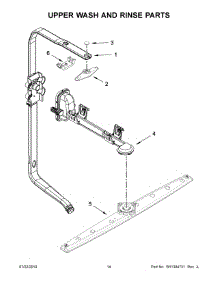 08 - Upper Wash And Rinse Parts parts for Whirlpool Dishwasher WDF590SAJW0 from AppliancePartsPros.com