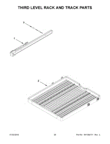 11 - Third Level Rack And Track Parts parts for Whirlpool Dishwasher WDF590SAJW0 from AppliancePartsPros.com