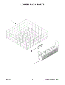 10 - Lower Rack Parts parts for Whirlpool Dishwasher WDP370PAHB2 from AppliancePartsPros.com