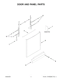 02 - Door And Panel Parts parts for Whirlpool Dishwasher WDP370PAHB2 from AppliancePartsPros.com