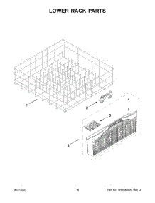 10 - Lower Rack Parts parts for Whirlpool Dishwasher WDP540HAMB4 from AppliancePartsPros.com