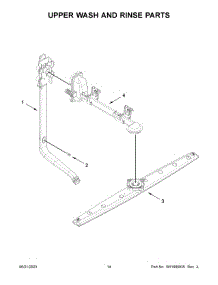 08 - Upper Wash And Rinse Parts parts for Whirlpool Dishwasher WDP540HAMW4 from AppliancePartsPros.com